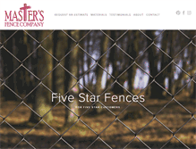 Tablet Screenshot of mastersfence.com